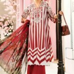 3 Piece Unstitched Embroidered Lawn Suit | MPT-2609-A