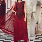 3 Piece Unstitched Embroidered Twill Linen Suit