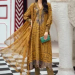 3 Piece Unstitched Embroidered Twill Linen Suit