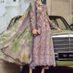 3 Piece Unstitched Embroidered Cambric Suit