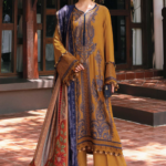 3 Piece Unstitched Embroidered Twill Linen Suit