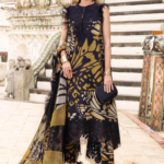 3 Piece Unstitched Embroidered Twill Linen Suit