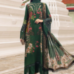 3 Piece Unstitched Embroidered Twill Linen Suit