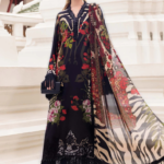 3 Piece Unstitched Embroidered Twill Linen Suit