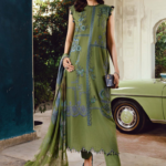 3 Piece Unstitched Embroidered Twill Linen Suit