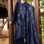 3 Piece Unstitched Embroidered Twill Linen Suit