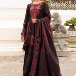 3 Piece Unstitched Embroidered Twill Linen Suit