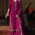 Charizma Signora Premium Embroidered Velvet Unstitched 3Pc Suit CVT5-08