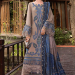 3 Piece Unstitched Embroidered Twill Linen Suit