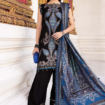 3 Piece Unstitched Embroidered Twill Linen Suit