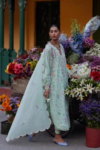 Zaha Festive Lawn’26 | Wildflower Collection || JADE VINE REVERIE (ZF26-12)